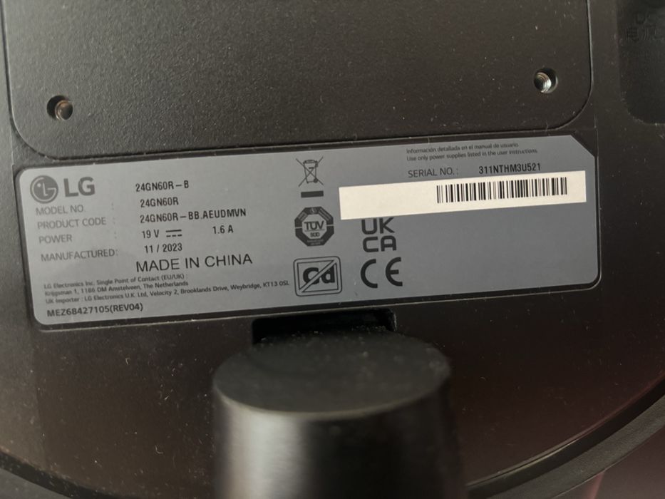 Гейминг монитор LG - 24GN60R-B (за части)