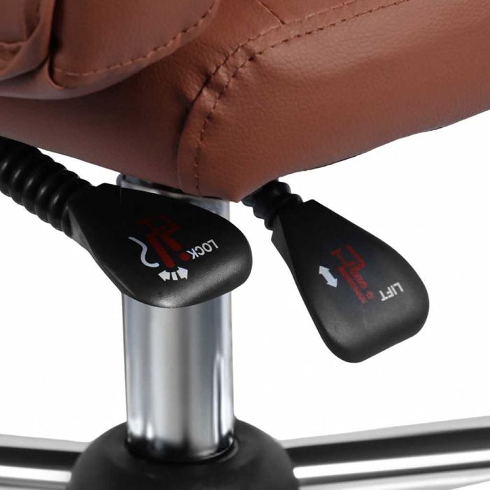 Ергономичен офис стол с лумбална опора от еко кожа – часове без болки