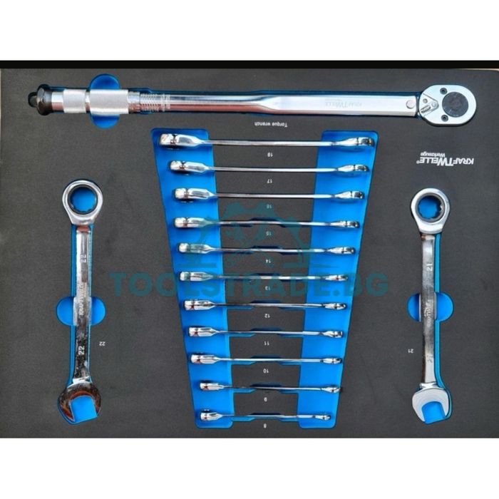 Шкаф/количка с инструменти със 7 чекмеджета,6 пълни KRAFTWELLE