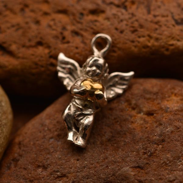 Сребърен медальон 925 „Ангелска любов“ | Висулка за закрила и нежност