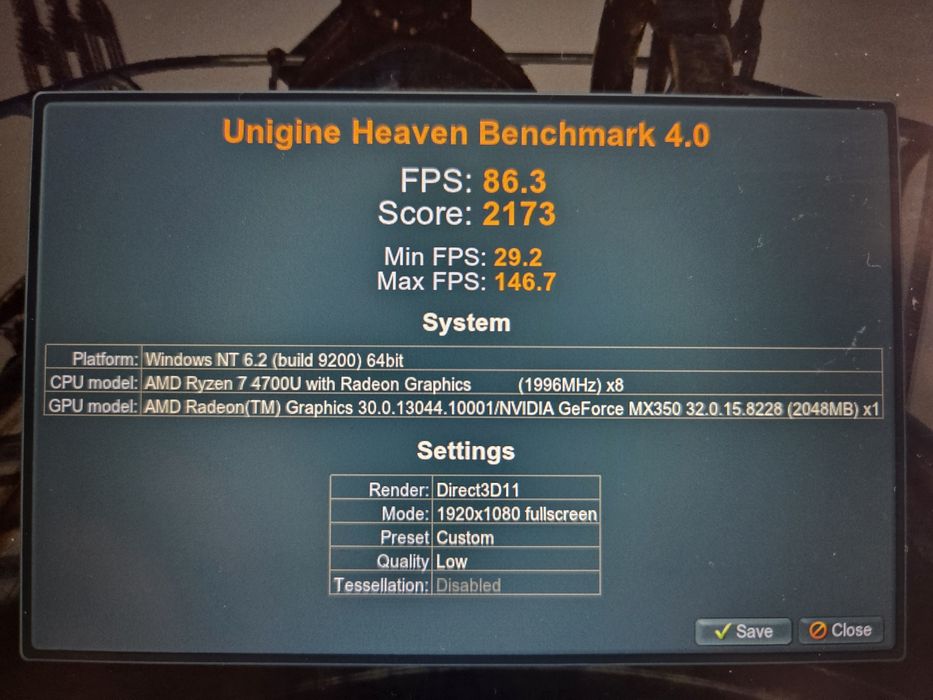 R7 4700U 16GB DDR4 MX350 2GB SSD 256GB