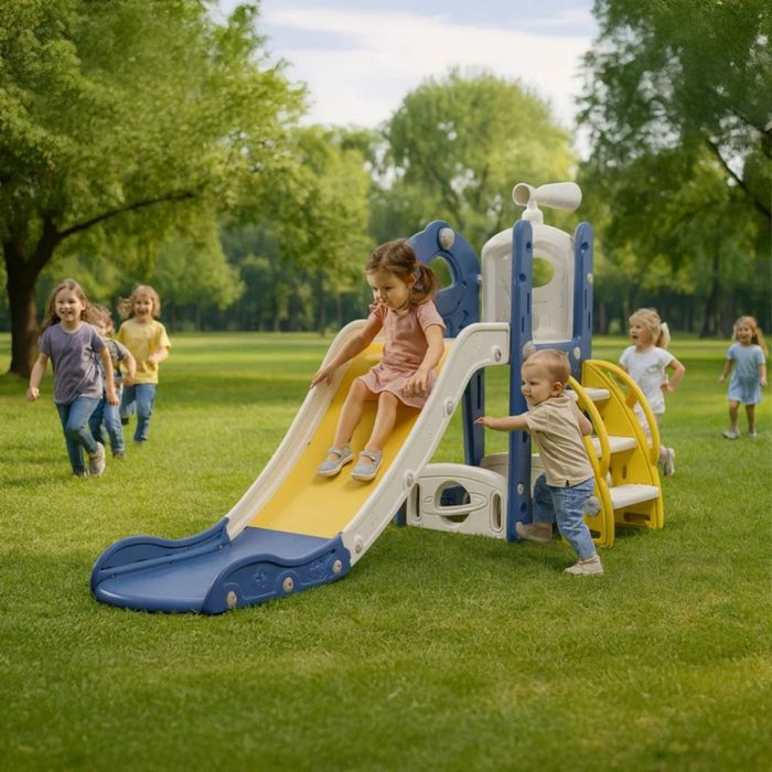 Детска пързалка за дома и градината - здрава конструкция, UV защита и бърз монтаж