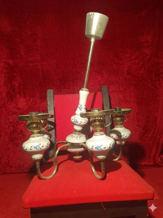 Винтажная люстра Polam Poznan (Польша), фарфор, ретро