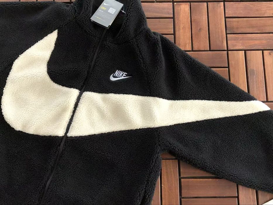 Geacă Nike Big Swoosh Fleece Reversible Premium Jachetă Cu 2 Fețe