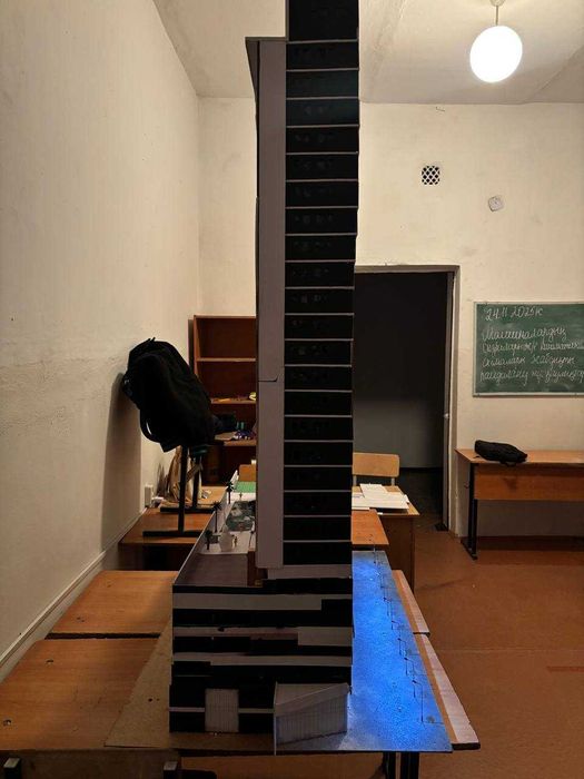 макет многоэтажного дома