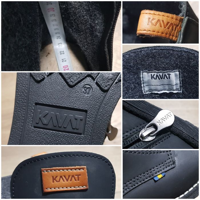 Ghete KAVAT Borgvik noi, bocanci piele neagră made in Suedia Nr. 37 EU