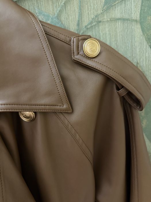 Geaca din imitatie piele maro BSB