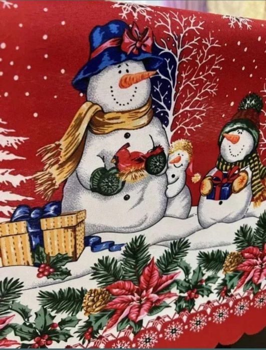 Скатерть новогодняя.Размер 150×220