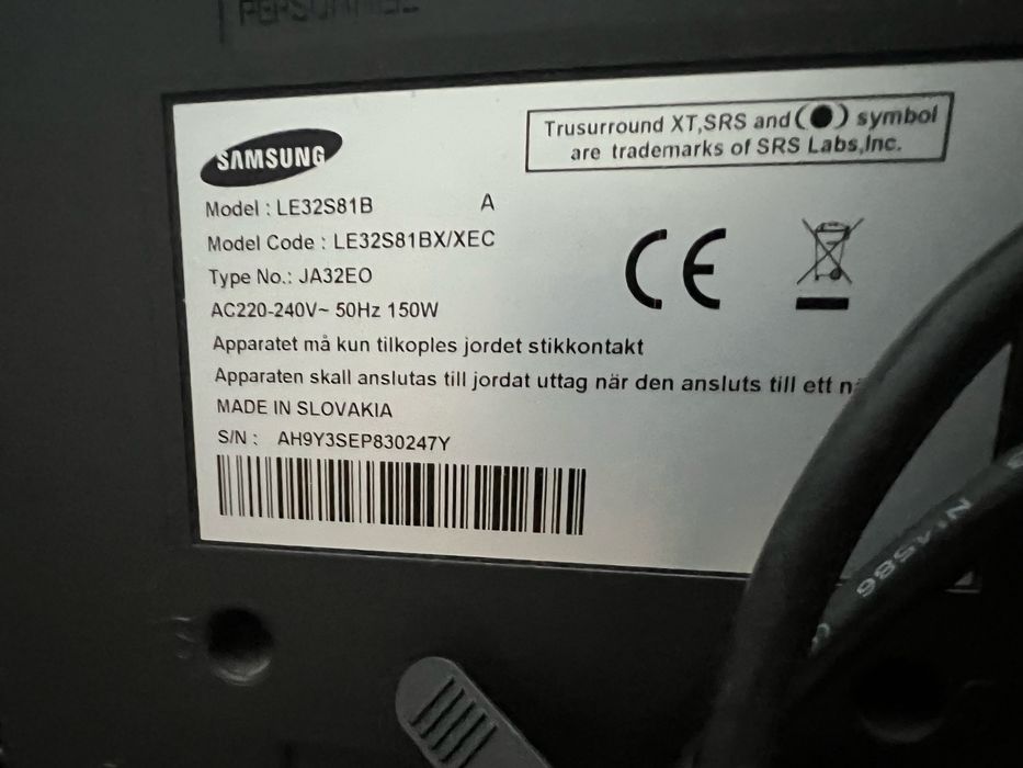 Televizor Samsung le32s81b, diagonala