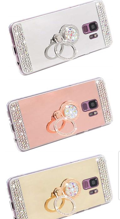 Husa silicon Diamond cu inel compatibil Samsung S8 / S8 Plus