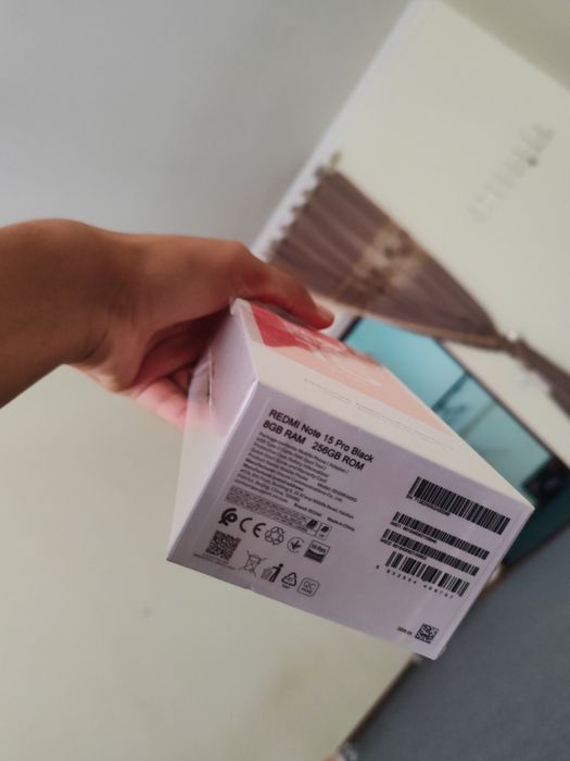 Redmi Note 15 pro, 8/256 Xotira, Rangi qora, Pachka,