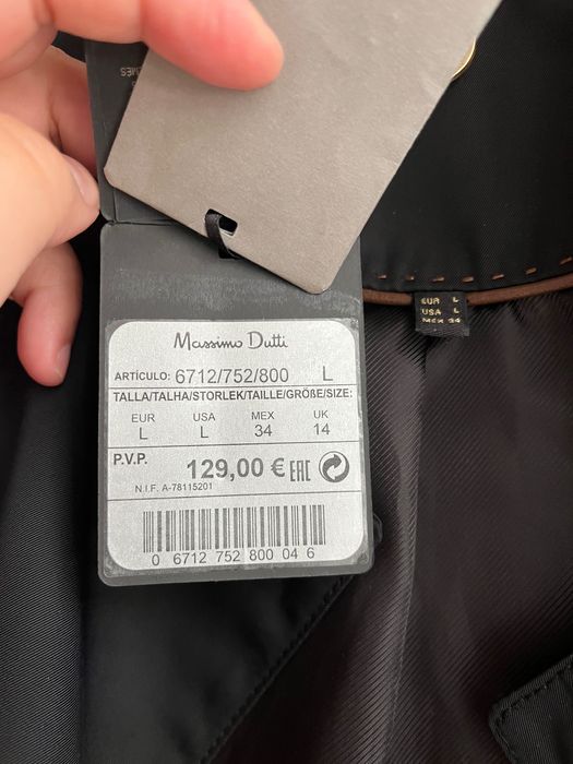 Новый Massimo Dutti тренч короткий L