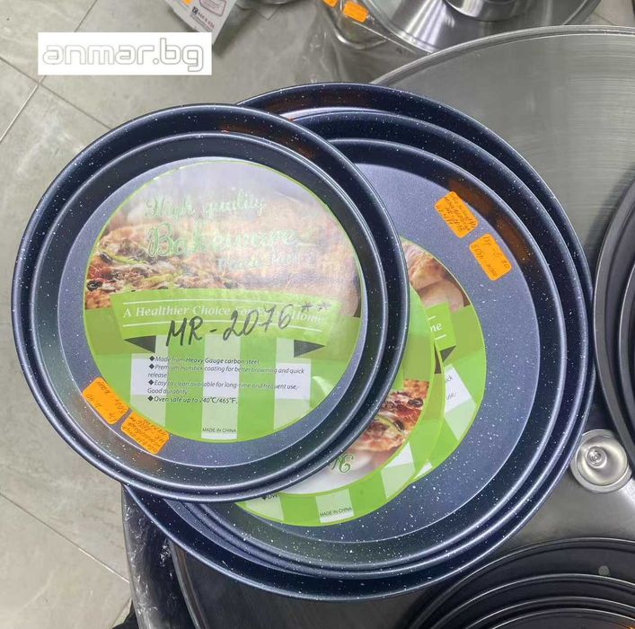 Тави за пица стомана, незалепващо покритие, от 24см до 36см