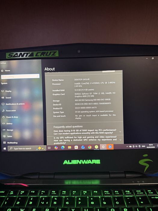 Alienware 14 Laptop Gaming