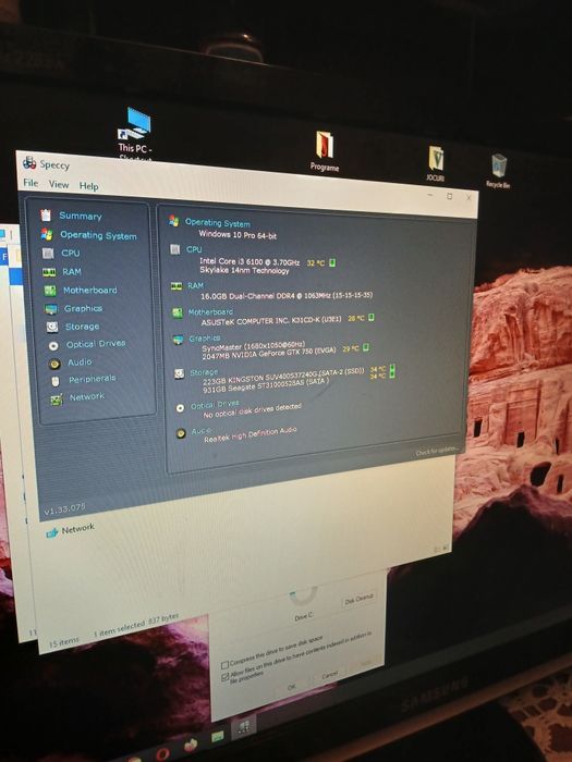 Unitate pc asus  i3 ,16gb,256gb,1tb gtx 750