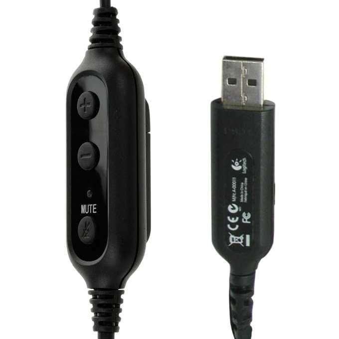 Слушалки Logitech PC960, USB, микрофон, бързи бутони