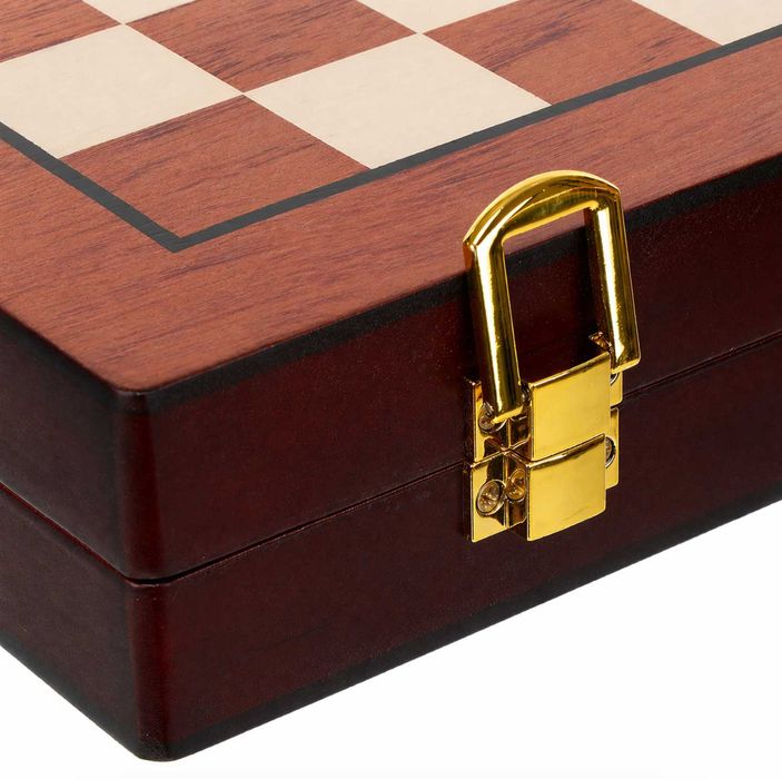 ЛУКСОЗЕН ДЪРВЕН МАГНИТЕН ШАХ 2в1 – ПЕРФЕКТЕН ПОДАРЪК | 39.5см.