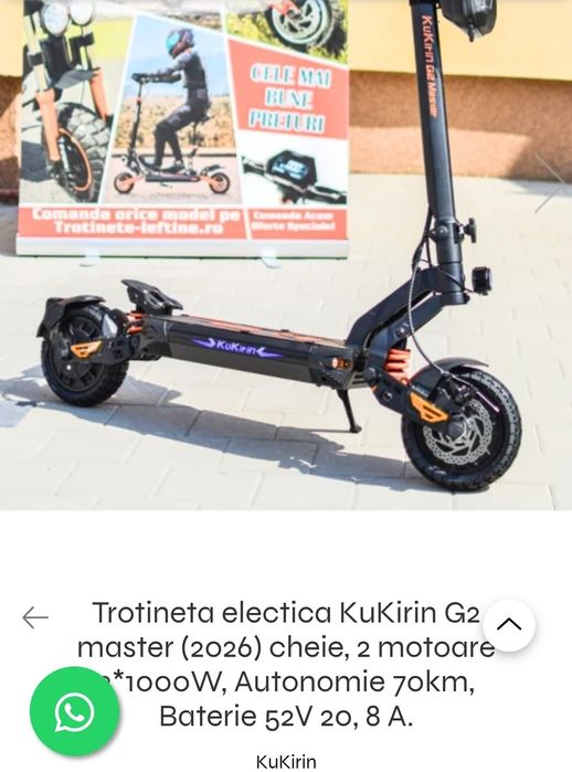 Trotineta electrica kukirin g2 master