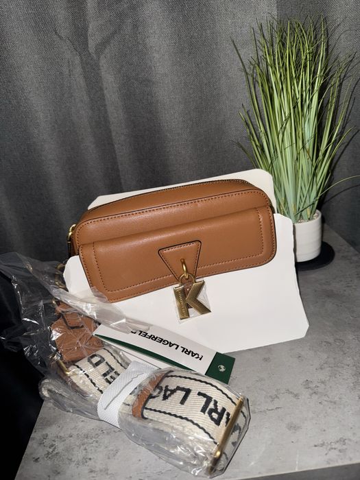 Чанта от естествена кожа Karl Lagerfeld