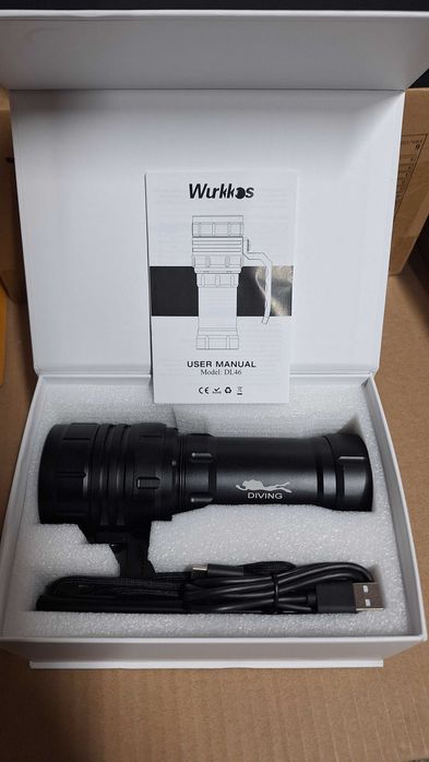 Професионален Водолазен Фенер Wurkkos DL46 (20000 Lumens, 608m) - НОВ