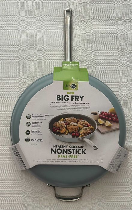 Тиган, керамично покритие, 35 см, GreenPan - Big Fry