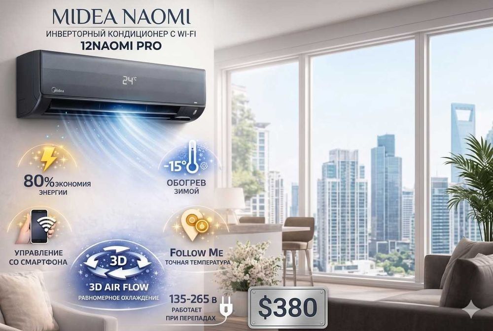 Midea Naomi Pro 12 Inverter Акция