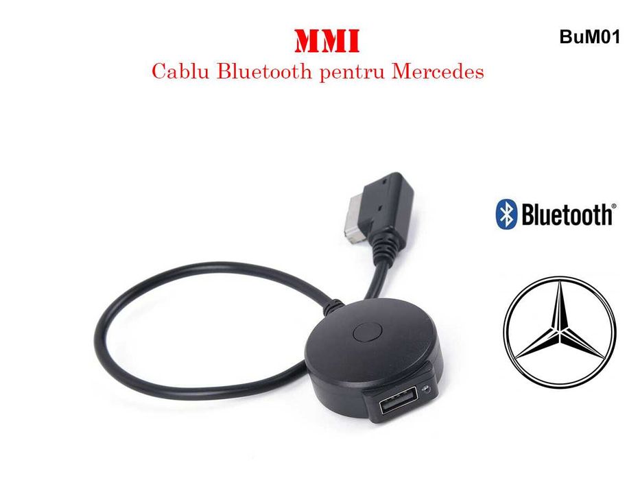Cablu Adaptor Bluetooth USB MMI AMI MDI Mercedes A B C E S GL ML C E