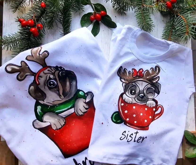 Ръчно рисувани коледни чаши