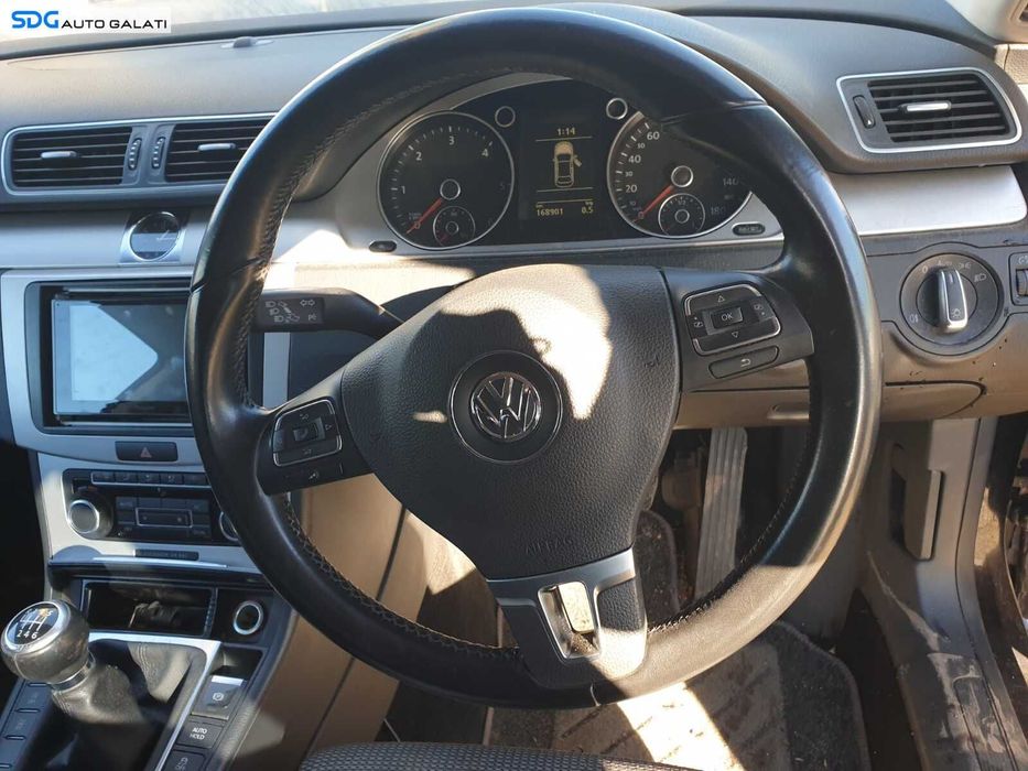 Volan Piele 3 Spite cu Comenzi Fara Airbag Volkswagen Passat CC 2008 - 2012 [C3771]