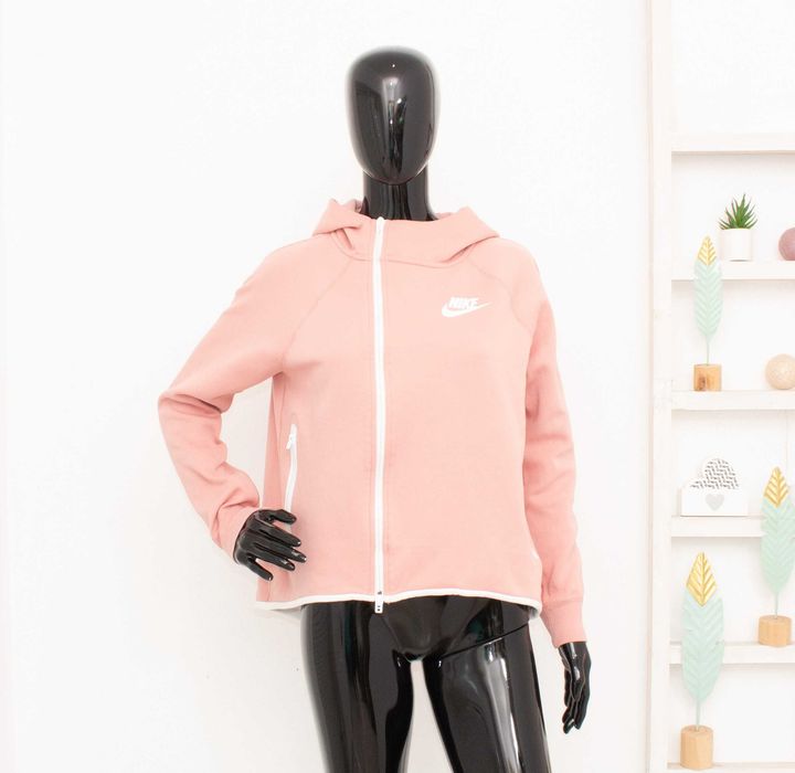 Nike Tech Fleece дамско яке суичър с качулка асиметричен цип овърсайз S