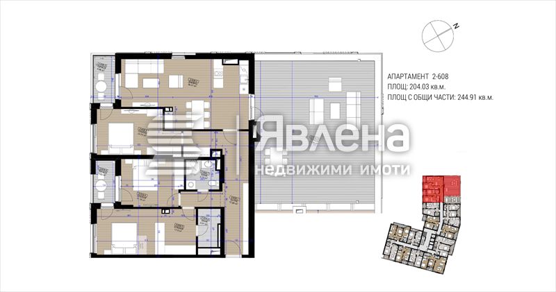 Просторен 4-стаен апартамент № 2-608