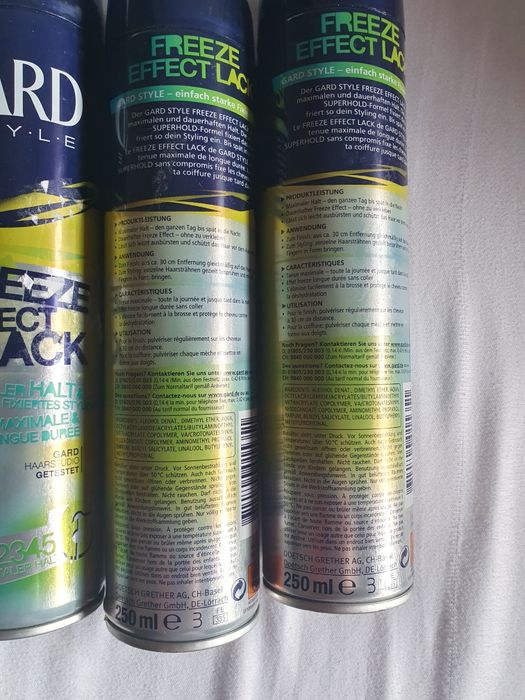 8x Spay de păr Gard Freeze Effect