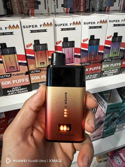 Vape 60.000 Puffs 2 Arome SuperFire Crystal Reincarcabil