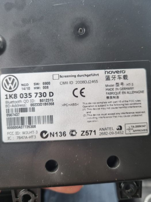 Modulul bluetooth golf 6 2011