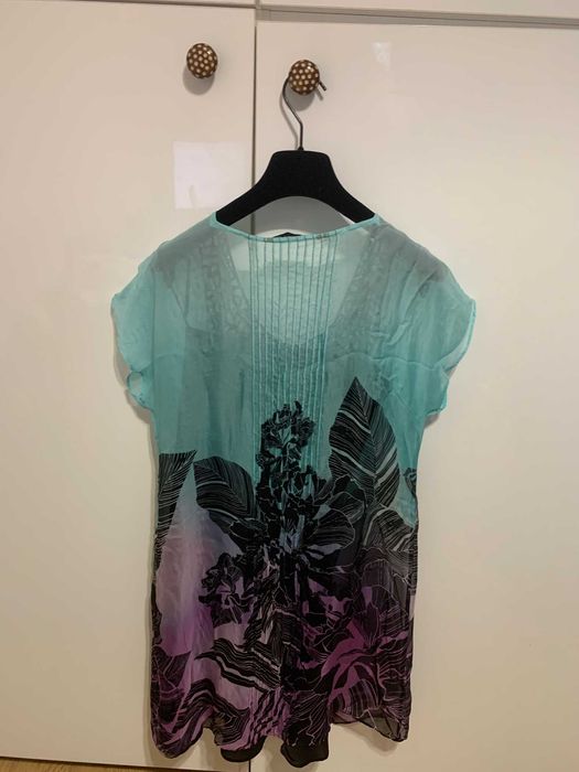 Rochie Zara de ocazie, multicolora, din matase