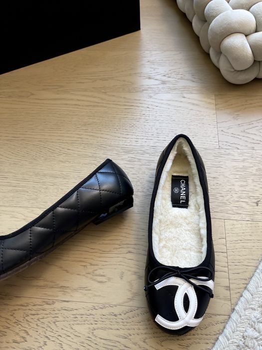 Balerini cu blana Chanel