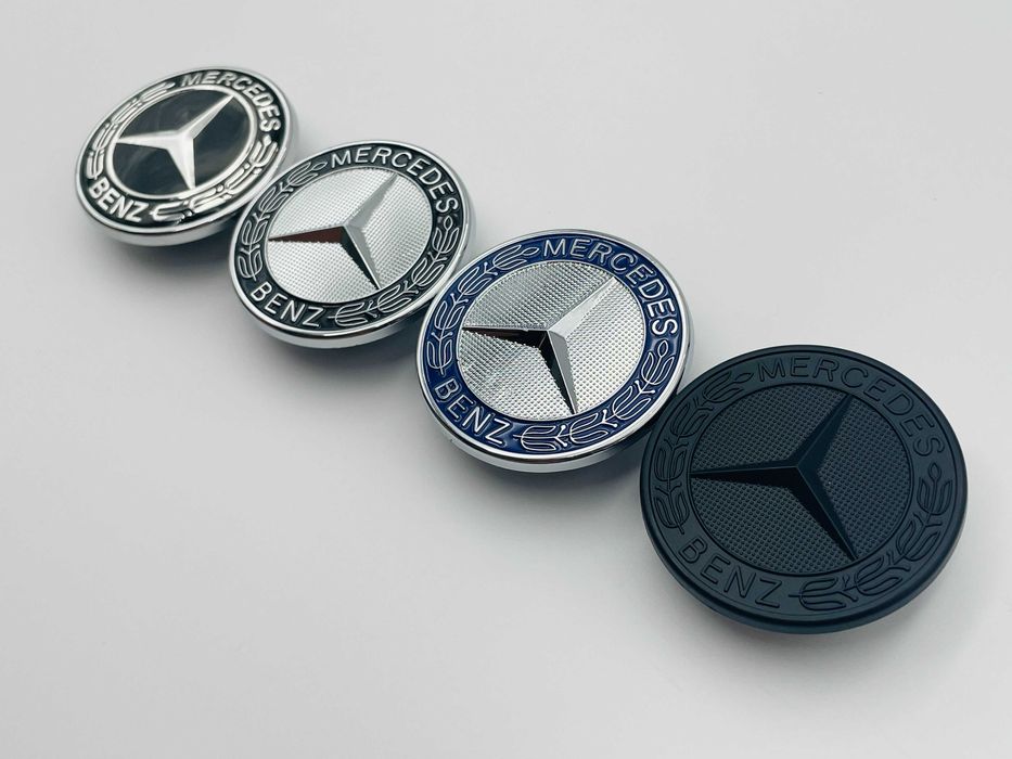 Emblema Compatibila Mercedes Capota negru/crom