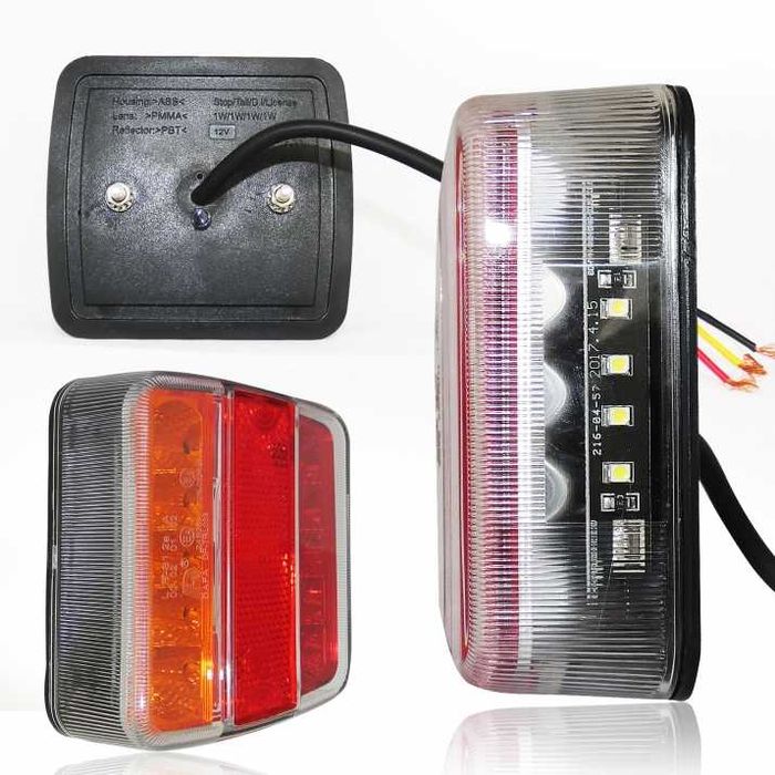 Комплект 2 броя LED стопове 10 см 12V-24V за камион ремарке бус