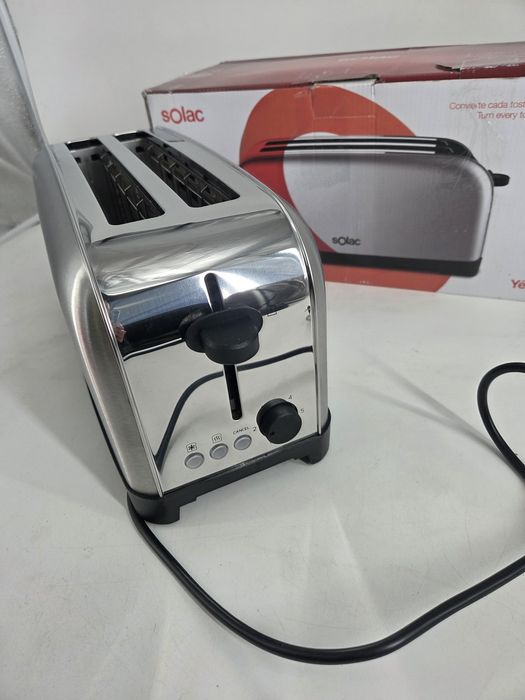 Тостер Solac Yé-Yé, 1400 W, 6 нива на препичане, два екстра дълги слота с променлива ширина