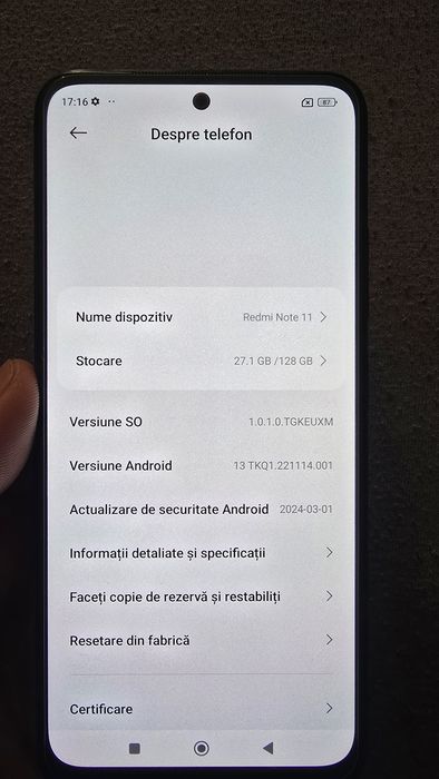 Xiaomi Redmi Note 11 dual sim, 4g, 128gb