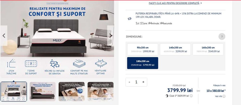 Saltea Dormeo-  doar testata