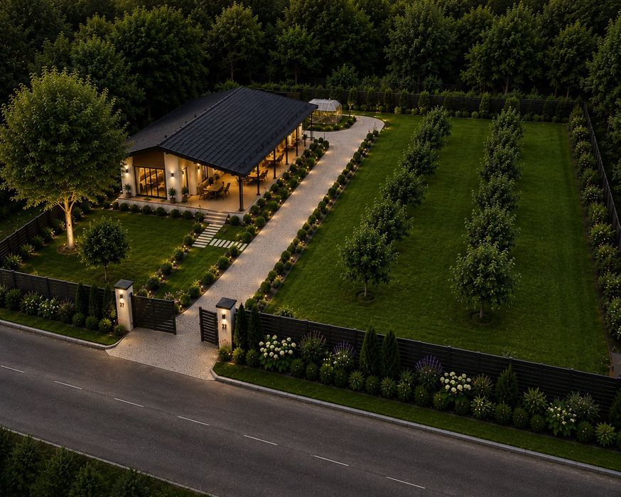 Teren plus casa bătrânească pus construcție nouă