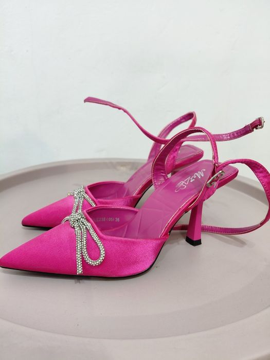Pantofi cu toc fuchsia