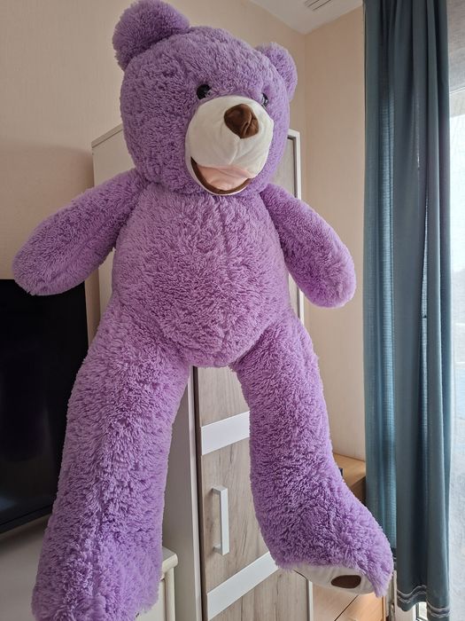 Огромни плюшени мечета с букет от гипсофил! Изненада за Св Валентин.