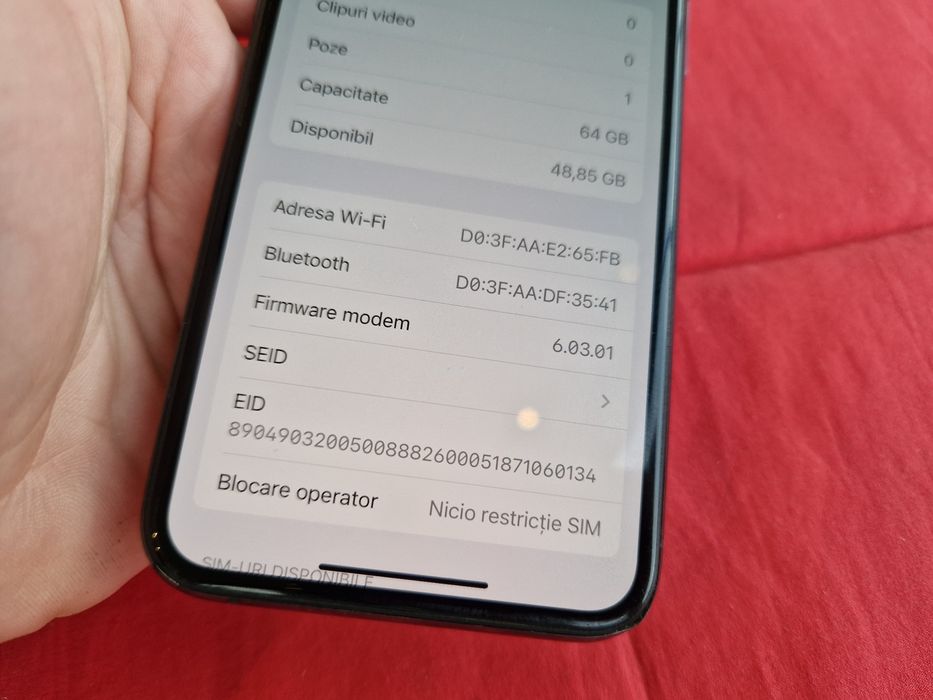 -Iphone 11Pro, 64Gb, 4Ram, Black bat: 100% stare foarte buna poze real