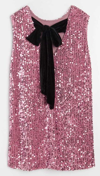 Rochie mini - Livrarea 5 lei - NOUĂ - cu paiete roz