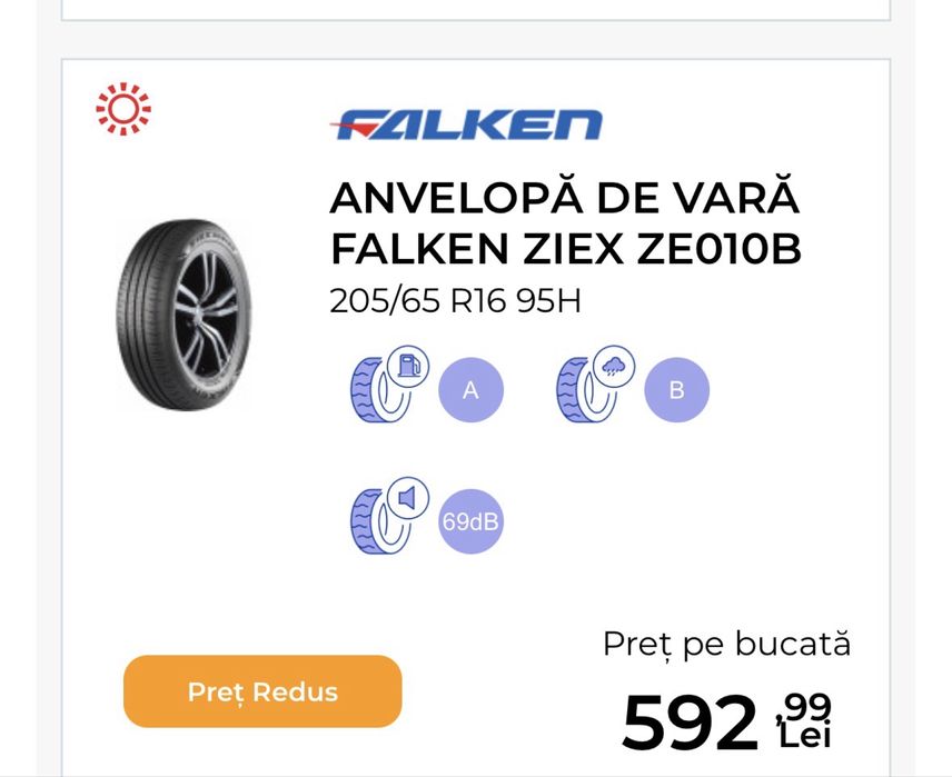 4 Anvelope Vara 205 65 R16 Falken