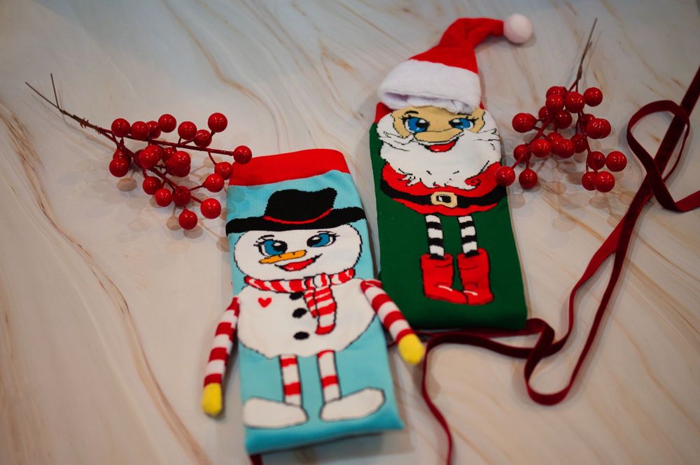 Коледни Чорапи с 3D ефект