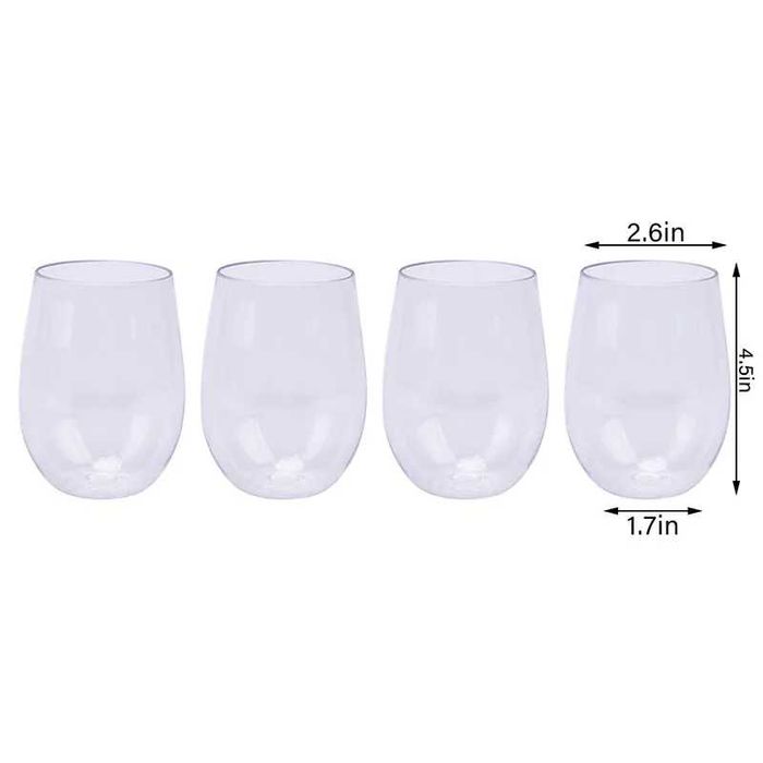 Pahare de vin plastic.4 buc. Nu se sparg. Noi ambalate!