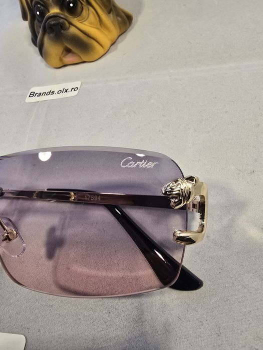 Ochelari de soare Cartier Rimless Pink, 17594, made in Italy